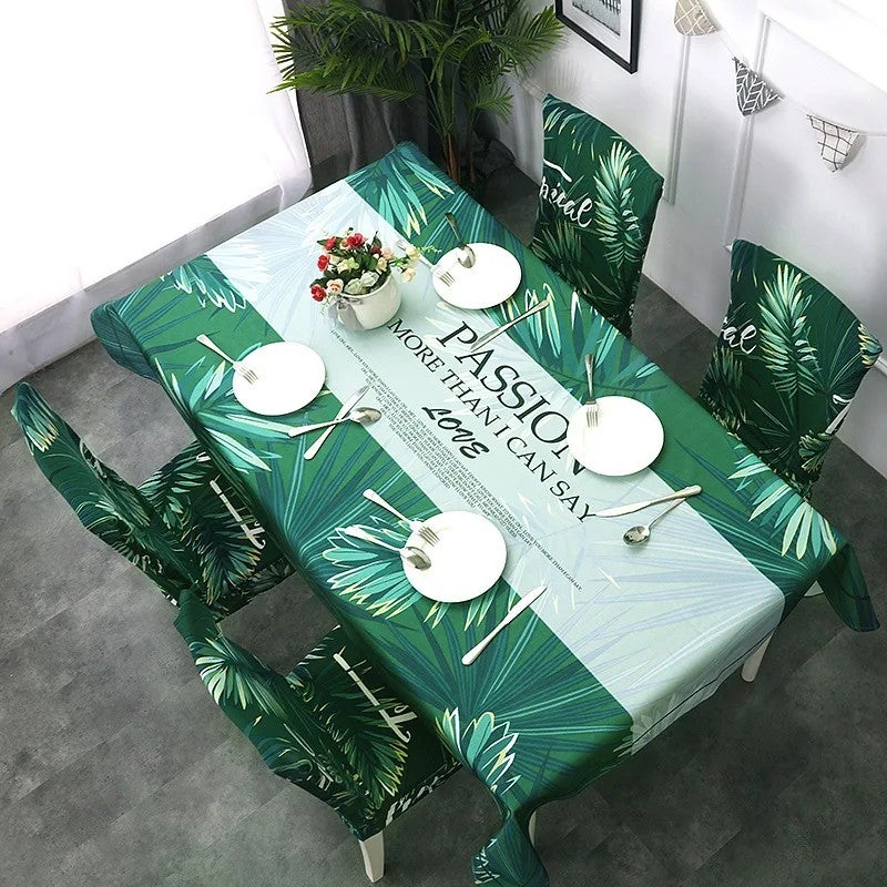 Bluejw Printed Fitted Table Cloth Polyester Waterproof Table Clothes for Restaurants - Image 3